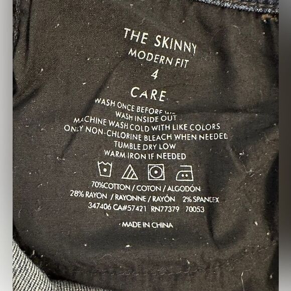 Ann Taylor The Skinny Modern Fit jeans size 4 dark wash - Picture 6 of 6